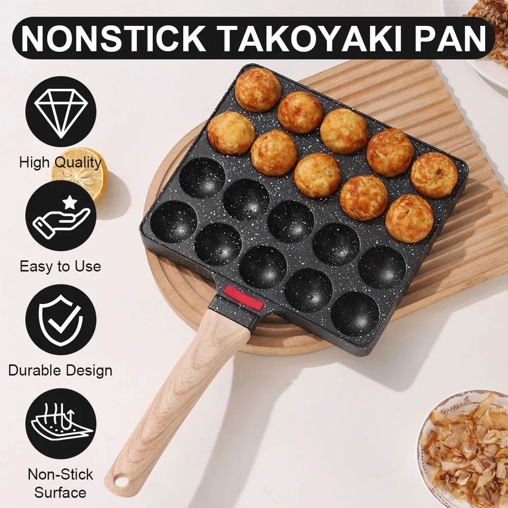 Takoyaki Grill Plate - たこ焼き器 20個型 たこ焼きメーカー スキレット アルミ合金製 ノンスティック