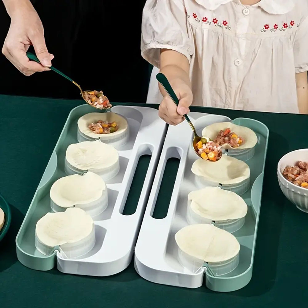 DIY 餃子メーカー 8 グリッドプレスラビオリ生地ペストリ - Dumpling Press Set のレビューと価格