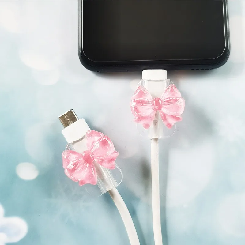 2個入り 韓国風リボン INS クリア充電器データケーブル保 - Spring Roll Wrapper のレビューと価格