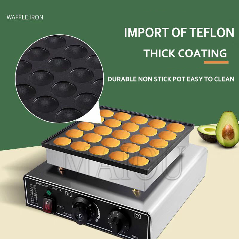 25穴パンケーキワッフルメーカー電気製造機 - Mini Pancake Griddle のレビューと価格