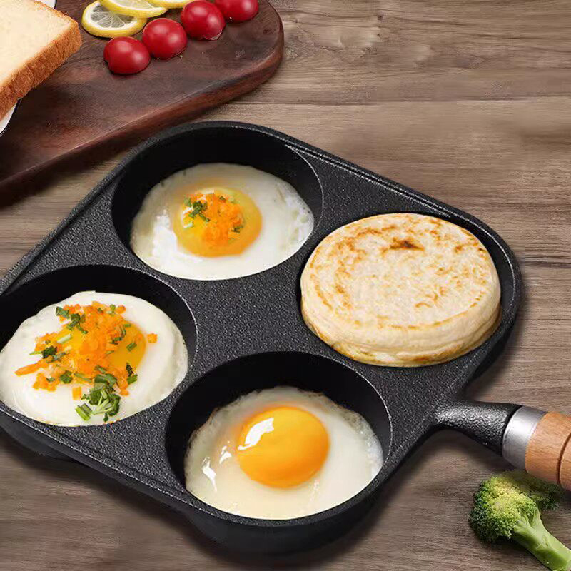 4穴ノンスティックオムレツエッグパン、ガスコンロとIH調理器 - Egg Waffle Pan のレビューと価格