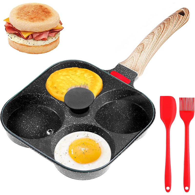 深型卵焼きフライパン 蓋付き 4カップ ノンスティック グラ - Mini Pancake Griddle のレビューと価格